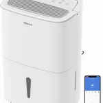 SHINCO WIFI Déshumidificateur Portable 30L/Jour, Purificateur d'air, Filter à Charbon Actif，Minuterie 24h, Drainage Continu, Fonction Sèche-Linge, Blanc