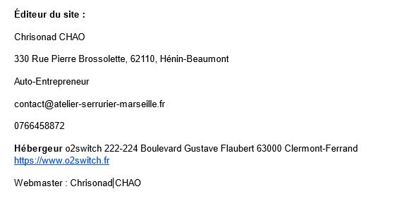 mentions légales image